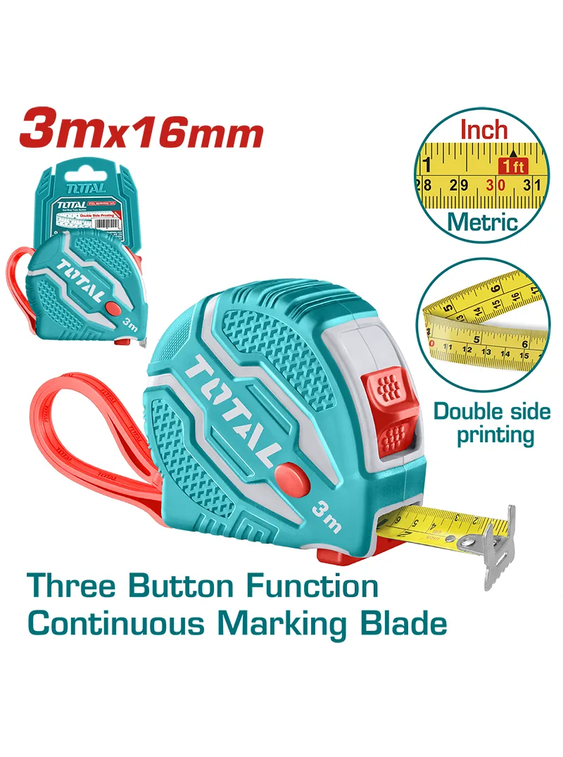 Flexómetro 3m TOTAL
